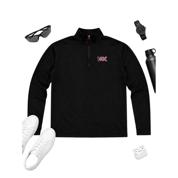 IOX Other - IOX Black Quarter Zip Pullover Men's Medium Performance Golf Athletic Shirt Top